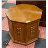 Image 1 : SOLID WOOD HEXAGONAL SIDE TABLE H-21" D-25"