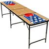 8 FOOT FOLDING BEER PONG TABLE WITH BOTTLE OPENER