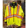 MENS NEW FLEECE LINED 2 IN 1 SAFETY JACKET SZ MED