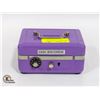 Image 1 : VINTAGE METAL PURPLE COMBINATION LOCK CASHBOX