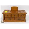 Image 1 : VINTAGE WOODEN BOX FULL OF COSTUME JEWELRY