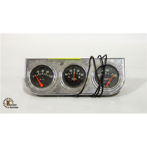 VINTAGE AUTOMOBILE GAUGE CLUSTER