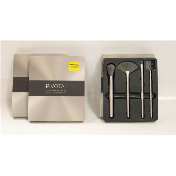 FLAT OF NEW PIVOTAL MAKEUP BRUSHES 4 PER PACK