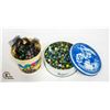 Image 1 : MARBLES WITH COLLECTOR TIN + MCDONALDS BUCKET