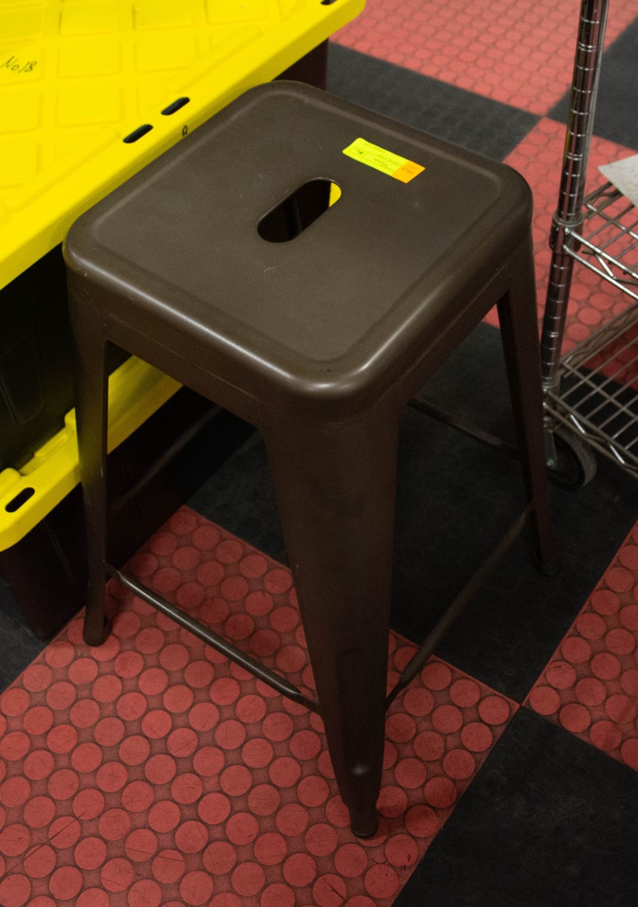 BROWN METAL STOOL BROWN METAL STOOL