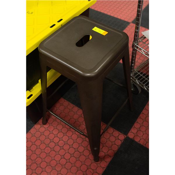 BROWN METAL STOOL