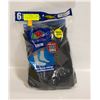 Image 1 : BLACK CREW SOCKS 12-16 SIZE 6-PACK FRUIT OF