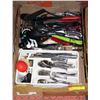 Image 1 : FLAT WITH FLATWARE TRAY FULL OF FLATWARE,