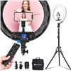 Image 1 : NEW YESKER 18 INCH RING LIGHT WIRELESS REMOTE