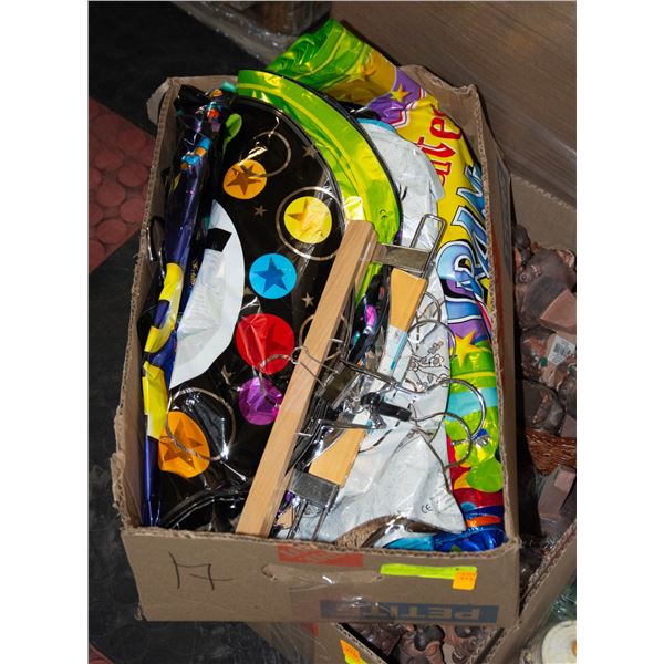 BOX OF DECORATION BALLOONS