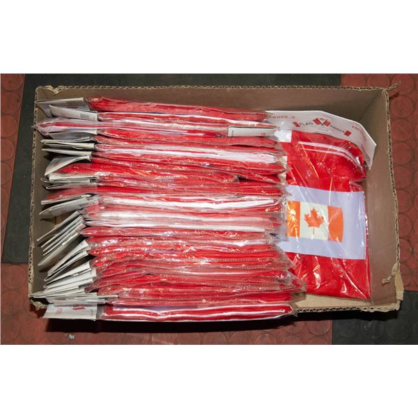 BOX OF CANADA FLAGS