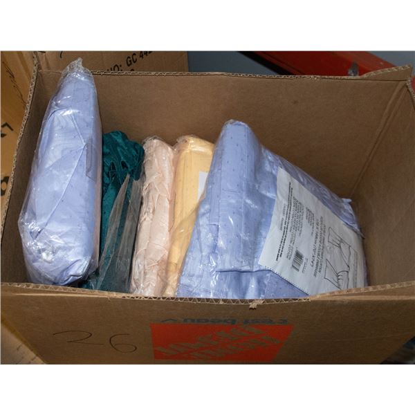 BOX OF ASSORTED CURTAINS