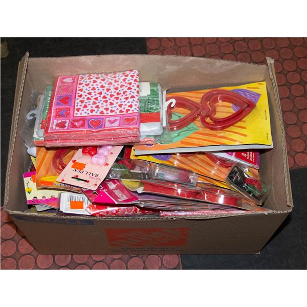 BOX OF HEART THEMED ITEMS