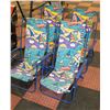 Image 1 : 4 BEACH THEMED FOLDING LAWN CHAIRS TOGETHER