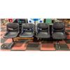 STADIUM SEATS ROW OF 4 CHAIRS BLACK TOTAL L-85"