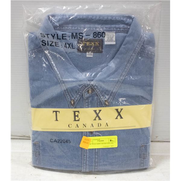 NEW TEXX SHIRT DENIM SIZE 4XL