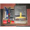 Image 1 : BOX OF PAINTING SUPPLIES, TOOLS AND