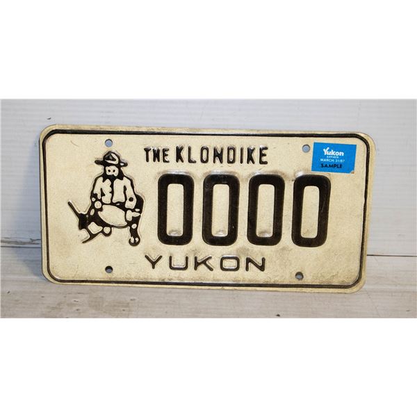 YUKON KLONDIKE LICENSE PLATE