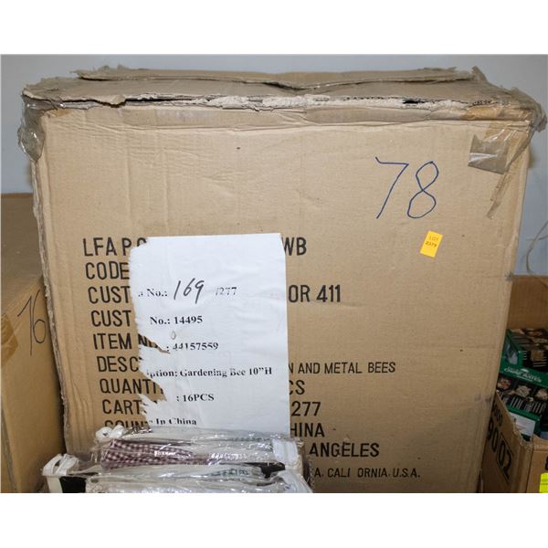 BOX OF GARDEN DECORATIONS