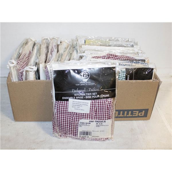 BOX OF VARIOUS CURTAINS