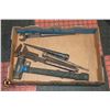 FLAT OF HEAVY DUTY IRON WORK TOOLS INCL.