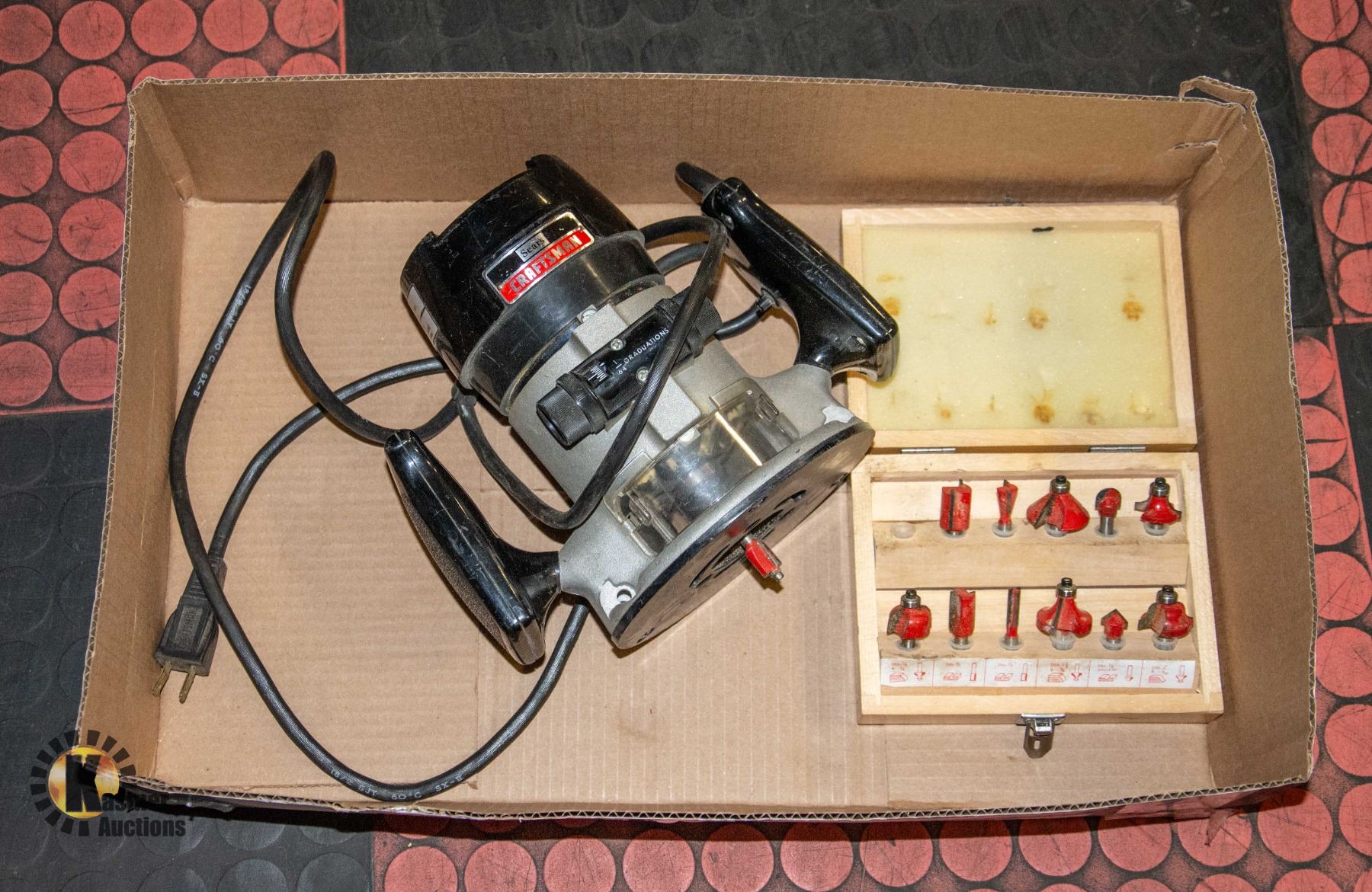 Craftsman Router Box CRAFTSMAN ROUTER WITH 12 PIECE ROUTER BIT