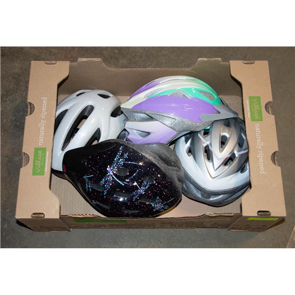 4 CHILDREN'S BIKE HELMETS