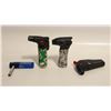 Image 1 : LOT OF 4 PORTABLE MINI REFILLABLE TORCHES