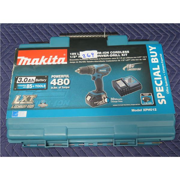 Makita XPH012 Cordless LXT Hammer Driver-Drill Kit   in Hard Case