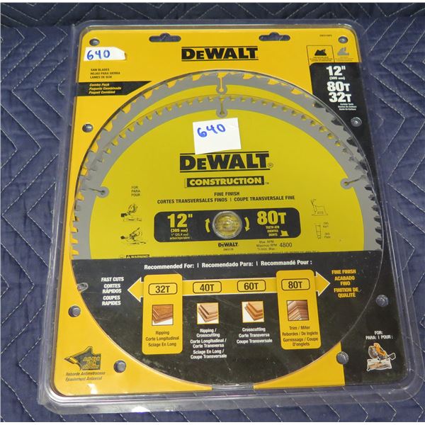 DeWalt DW3128P5 12  Miter Saw Blades