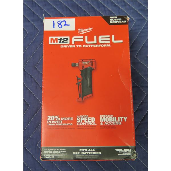 Milwaukee 2485-20 M12 Fuel Right Angle Die Grinder (Tool Only)