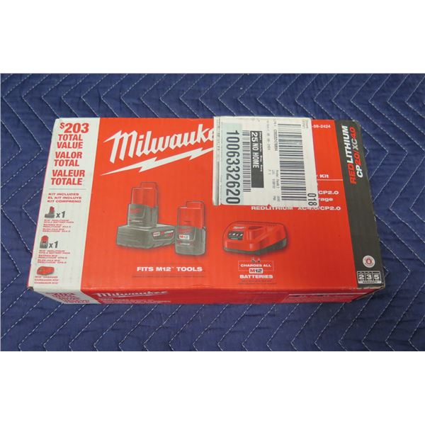 Milwaukee 48-59-2424 M12 Red Lithium XC4.0/CP2.0 Starter Kit