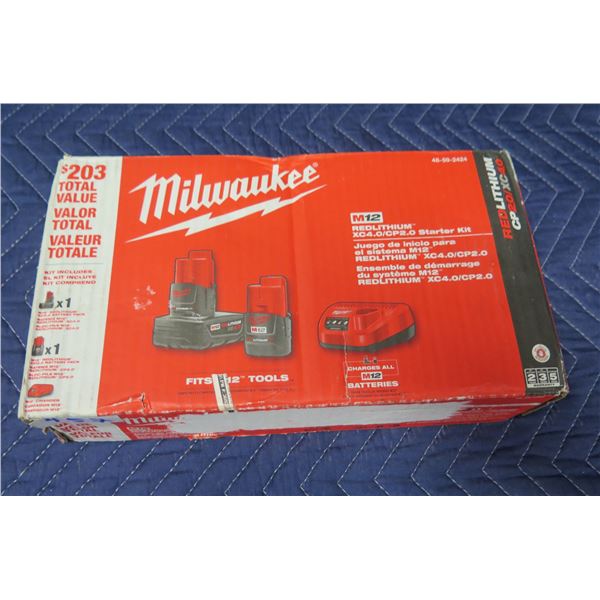 Milwaukee 48-59-2424 M12 Red Lithium XC4.0/CP2.0 Starter Kit