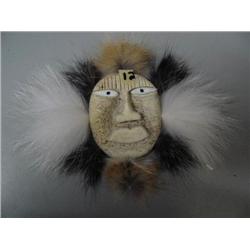 Whalebone mask 5" by Willie Wilson  of Kotzebue, Ivory and Bone (2)