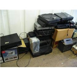 Lot of: VCR's, DVD's, radios, video cassettes; cassette winders, misc. (84)