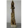 Image 1 : 9" Bone Bear reaching for an Eagle that is holding a Salmon mounted on an Antler Base by Willie Wils