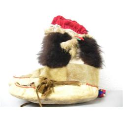 Outstanding pair of Sealskin and Bear Beaded Mukluks circa 1940 (2)