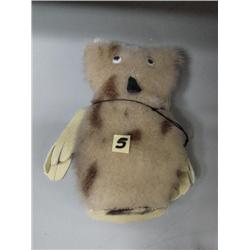 7" Sealskin Owl by Flora Wassilie of Togiak, AK (2)