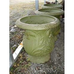CHOICE on 3 cast iron Large Green Planters (100)