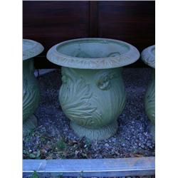 CHOICE on 3 cast iron Large Green Planters (100)
