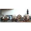 Image 1 : Collection of nautical decorations: includes- 3 sailing ships, 5 lighthouses, 4 small glass encased 