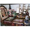 Image 2 : 3 model sailing ships, 3 lighthouses, 18 framed decorative items, 5 glass encased ships (8888)