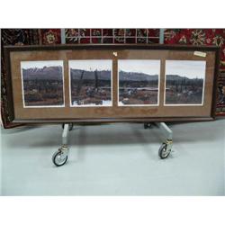 Double-matted and framed Rod Frederick 4 prints of caribou (86)