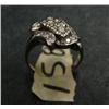 Image 2 : Lady's ring with 2 approx 0.25 carats diamond, all set in white gold, with approx. 9 small diamonds 