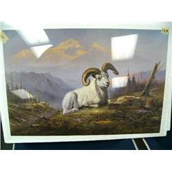 Signed and numbered print of ram by Tok Hung, print 51 of 500 (86)