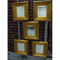 Lot of 5 beveled mirrors with ornate frames (8888)