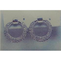 Diamond Earrings 14 K white gold- diamonds are full cut approx. 1.00 carats- estimated replacement c