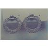 Image 1 : Diamond Earrings 14 K white gold- diamonds are full cut approx. 1.00 carats- estimated replacement c