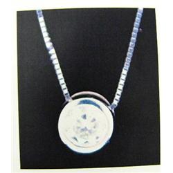 Diamond Pendant and Chain 14 K white gold- diamond is round brilliant cut approx. 0.43 carats- estim