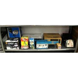 115 volt welder; automotive wench; 2 hydraulic jacks; test equipment; Hitachi stereo; Toshiba stereo